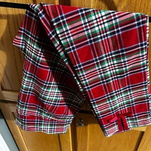crown & ivy Red Plaid Straight Leg Pants